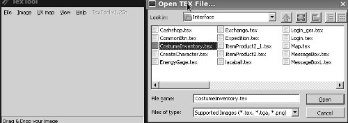Selecting image in TexTool